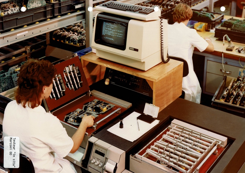 Testeur "In Situ" des cartes du Minitel Alcatel à WOERTH